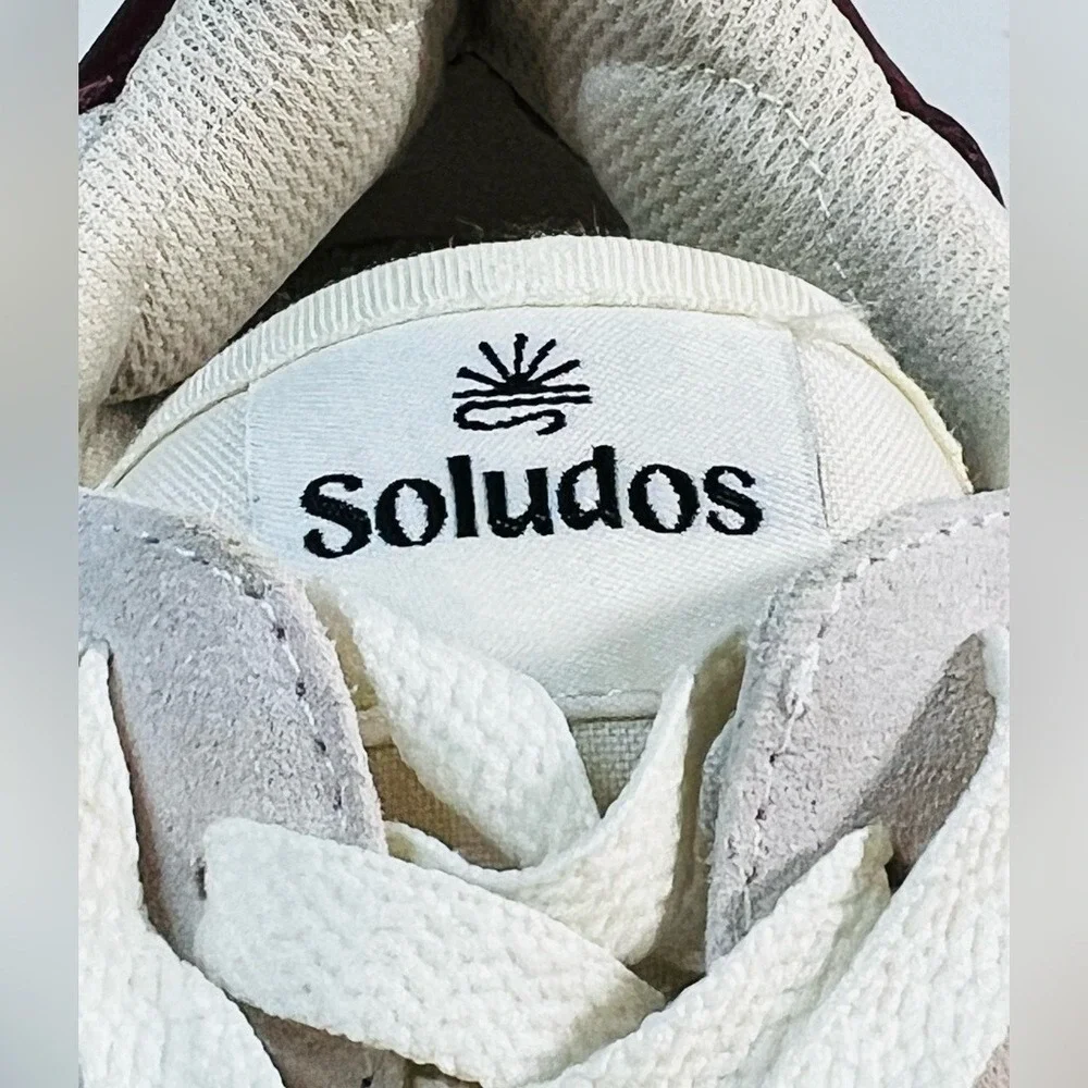 Soludos Paradiso Retro Sneakers, Women's,‎ Color White/Wine, Size 7